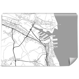 Fototapeta winylowa zmywalna Minimalistyczna mapa Gdyni