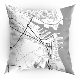 Poduszka Minimalistyczna mapa Gdyni