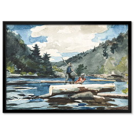 Plakat w ramie Winslow Homer. Rzeka Hudson. Reprodukcja