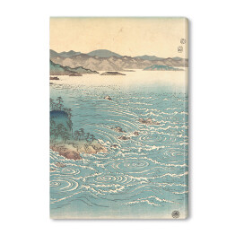 Obraz na płótnie Tryptyk II. Wodospady na Naruto. Utugawa Hiroshige Reprodukcja obrazu