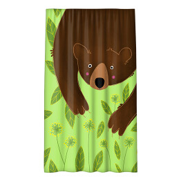 Niedźwiadek na zielonym tle