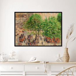 Plakat w ramie Camille Pissarro "Plac przy Teatrze Francuskim wiosną" - reprodukcja