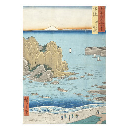 Plakat Utugawa Hiroshige Shimōsa Province, Chōshi Beach, Toura. Reprodukcja obrazu