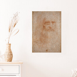 Plakat samoprzylepny Leonardo da Vinci Autoportret Reprodukcja