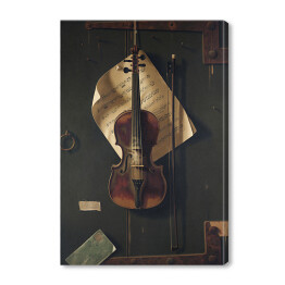 Obraz na płótnie William Harnett "Martwa natura - skrzypce i muzyka" - reprodukcja
