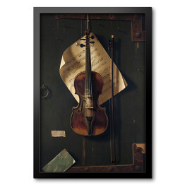 Obraz w ramie William Harnett "Martwa natura - skrzypce i muzyka" - reprodukcja