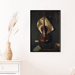 Plakat w ramie William Harnett "Martwa natura - skrzypce i muzyka" - reprodukcja