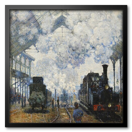 Obraz w ramie Claude Monet Przybycie pociągu Normandii. Reprodukcja obrazu