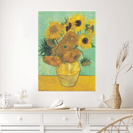 Plakat Vincent van Gogh Martwa natura wazon z dwunastoma słonecznikami. Reprodukcja