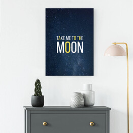 Obraz na płótnie Kosmiczny kot - "Take me to the moon"