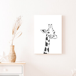 Obraz klasyczny Czarno biały rysunek żyrafy