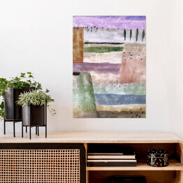 Plakat samoprzylepny Paul Klee Landscape with Poplars Reprodukcja obrazu