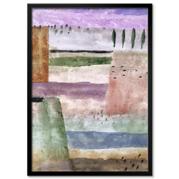 Plakat w ramie Paul Klee Landscape with Poplars Reprodukcja obrazu