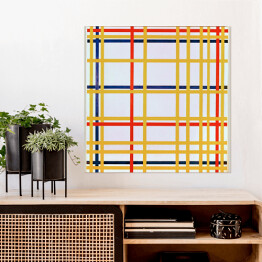 Plakat samoprzylepny Piet Mondrian - New York City I Reprodukcja