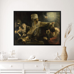 Obraz w ramie Rembrandt Uczta Baltazara. Reprodukcja