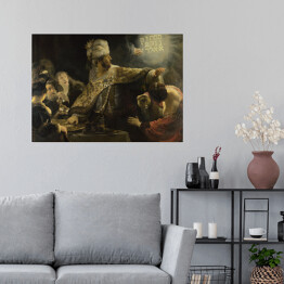 Plakat samoprzylepny Rembrandt Uczta Baltazara. Reprodukcja