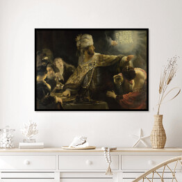 Plakat w ramie Rembrandt Uczta Baltazara. Reprodukcja