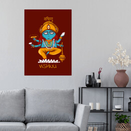 Plakat samoprzylepny Vishnu - mitologia hinduska