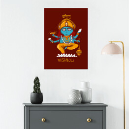 Plakat Vishnu - mitologia hinduska