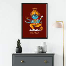 Obraz w ramie Vishnu - mitologia hinduska