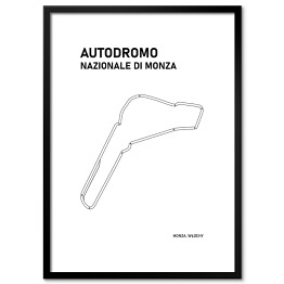 Obraz klasyczny Autodromo Nazionale Di Monza - Tory wyścigowe Formuły 1 - białe tło
