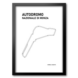 Obraz w ramie Autodromo Nazionale Di Monza - Tory wyścigowe Formuły 1 - białe tło