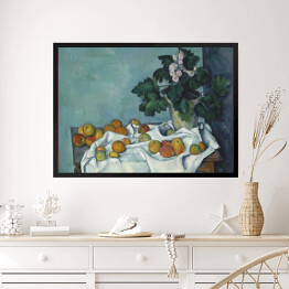 Obraz w ramie Paul Cezanne "Martwa natura z jabłkami i doniczką pierwiosnków" - reprodukcja