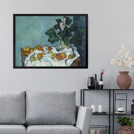 Obraz w ramie Paul Cezanne "Martwa natura z jabłkami i doniczką pierwiosnków" - reprodukcja