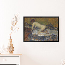 Obraz w ramie Henri de Toulouse-Lautrec "Rudowłosa naga chowająca się kobieta" - reprodukcja