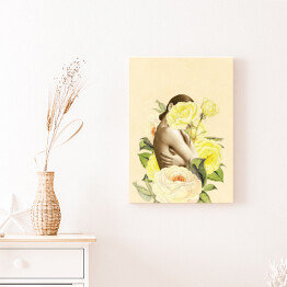 Obraz klasyczny Kobieta i jasne kwiaty
