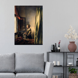 Plakat samoprzylepny Jan Vermeer "Dziewczyna czytająca list" - reprodukcja