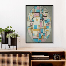 Plakat w ramie Piet Mondriaan "Composition in oval with color planes 1"