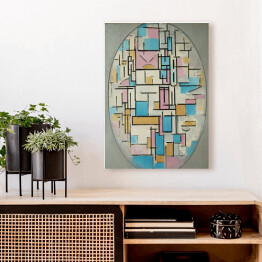 Obraz na płótnie Piet Mondriaan "Composition in oval with color planes 1"