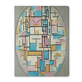 Obraz na płótnie Piet Mondriaan "Composition in oval with color planes 1"