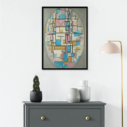 Plakat w ramie Piet Mondriaan "Composition in oval with color planes 1"