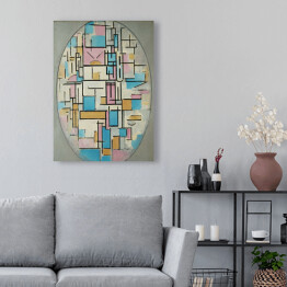 Obraz klasyczny Piet Mondriaan "Composition in oval with color planes 1"