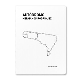 Obraz na płótnie Autodromo Hermanos Rodriguez - Tory wyścigowe Formuły 1 - białe tło