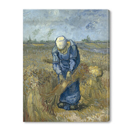 Obraz na płótnie Vincent van Gogh Wieśniaczka wiążąca snopy (wg Milleta). Reprodukcja