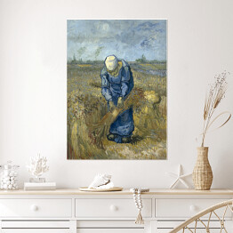 Plakat Vincent van Gogh Wieśniaczka wiążąca snopy (wg Milleta). Reprodukcja