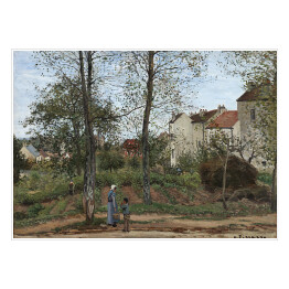 Plakat samoprzylepny Camille Pissarro Krajobraz w Louveciennes, jesień. Reprodukcja