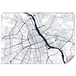 Fototapeta winylowa zmywalna Nowoczesna mapa Warszawy