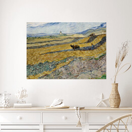 Plakat samoprzylepny Vincent van Gogh "Pole wiosennej pszenicy o wschodzie słońca" - reprodukcja