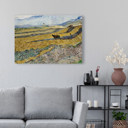 Obraz na płótnie Vincent van Gogh "Pole wiosennej pszenicy o wschodzie słońca" - reprodukcja