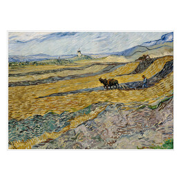 Plakat samoprzylepny Vincent van Gogh "Pole wiosennej pszenicy o wschodzie słońca" - reprodukcja