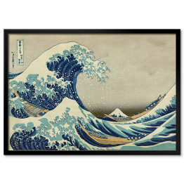 Plakat w ramie Hokusai Katsushika "Great Wave off Kanagawa"