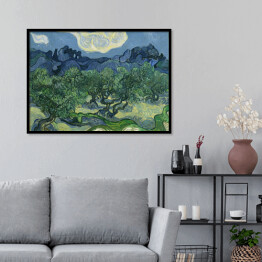 Plakat w ramie Vincent van Gogh "Drzewa Oliwne" - reprodukcja