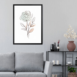 Obraz w ramie Róża kwiat rysunek