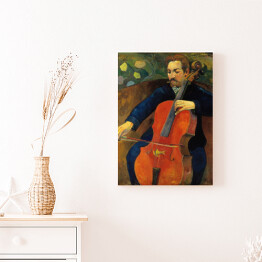 Obraz na płótnie Paul Gauguin "Wiolonczelista (Portret Fritza Schekluda) - reprodukcja