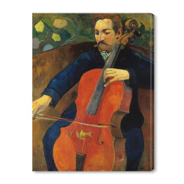 Obraz na płótnie Paul Gauguin "Wiolonczelista (Portret Fritza Schekluda) - reprodukcja