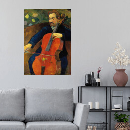Plakat samoprzylepny Paul Gauguin "Wiolonczelista (Portret Fritza Schekluda) - reprodukcja